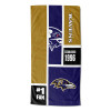 Baltimore Ravens NFL Colorblock Personalized Beach Towel
