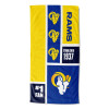 Los Angeles Rams NFL Colorblock Personalized Beach Towel