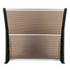 40" x 40" Back Door Canopy Polycarbonate Window Door Awning Outdoor Patio Shelter, brown polycarbonate panels with black frame and silver accents.