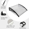 40" x 40" Back Door Canopy Polycarbonate Window Door Awning Outdoor Patio Shelter with black frame and clear panel.