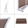 100 x 80 Household Application Door and Window Awnings, brown and white color, curved and rectangular shapes, household door and window awning.