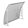100 x 80 Household Application Door and Window Awnings in silver color with curved frame and mesh screen for outdoor use.