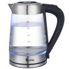ZOKOP 1500W 2.5L Electric Kettle with Blue Glass
