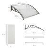 40" x 40" Outdoor Front Door Window Awning Patio Canopy Rain Cover UV Protected Eaves