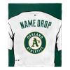Oakland Athletics MLB Jersey Personalized Silk Touch Throw Blanket