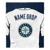 Seattle Mariners MLB Jersey Personalized Silk Touch Throw Blanket