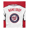 Washington Nationals MLB Jersey Personalized Silk Touch Throw Blanket