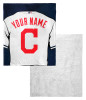 Cleveland Guardians MLB Jersey Personalized Silk Touch Sherpa Throw Blanket