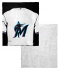 Miami Marlins MLB Jersey Personalized Silk Touch Sherpa Throw Blanket