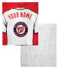 Washington Nationals MLB Jersey Personalized Silk Touch Sherpa Throw Blanket