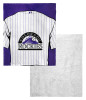 Colorado Rockies MLB Jersey Personalized Silk Touch Sherpa Throw Blanket