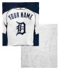 Detroit Tigers MLB Jersey Personalized Silk Touch Sherpa Throw Blanket