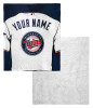 Minnesota Twins MLB Jersey Personalized Silk Touch Sherpa Throw Blanket