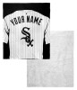 Chicago White Sox MLB Jersey Personalized Silk Touch Sherpa Throw Blanket