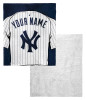 New York Yankees MLB Jersey Personalized Silk Touch Sherpa Throw Blanket