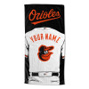 Baltimore Orioles MLB Jersey Personalized Beach Towel