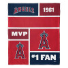 Los Angeles Angels MLB Colorblock Personalized Silk Touch Throw Blanket
