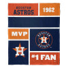 Houston Astros MLB Colorblock Personalized Silk Touch Throw Blanket