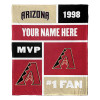 Arizona Diamondbacks MLB Colorblock Personalized Silk Touch Throw Blanket