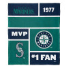 Seattle Mariners MLB Colorblock Personalized Silk Touch Throw Blanket