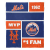 New York Mets MLB Colorblock Personalized Silk Touch Throw Blanket