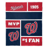 Washington Nationals MLB Colorblock Personalized Silk Touch Throw Blanket