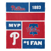 Philadelphia Phillies MLB Colorblock Personalized Silk Touch Throw Blanket