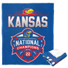 Kansas Jayhawks 2022 NCAA National Basketball Champions Silk Touch Throw Blanket