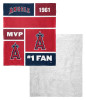 Los Angeles Angels MLB Colorblock Personalized Silk Touch Sherpa Throw Blanket