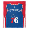 Philadelphia 76ers NBA Jersey Personalized Silk Touch Throw Blanket