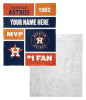 Houston Astros MLB Colorblock Personalized Silk Touch Sherpa Throw Blanket