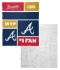 Atlanta Braves MLB Colorblock Personalized Silk Touch Sherpa Throw Blanket