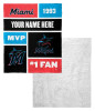 Miami Marlins MLB Colorblock Personalized Silk Touch Sherpa Throw Blanket