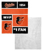 Baltimore Orioles MLB Colorblock Personalized Silk Touch Sherpa Throw Blanket