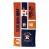 Houston Astros MLB Colorblock Personalized Beach Towel