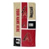 Arizona Diamondbacks MLB Colorblock Personalized Beach Towel