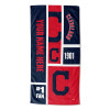 Cleveland Guardians MLB Colorblock Personalized Beach Towel