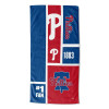 Philadelphia Phillies MLB Colorblock Personalized Beach Towel