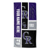 Colorado Rockies MLB Colorblock Personalized Beach Towel