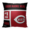 Cincinnati Reds MLB Colorblock Personalized Pillow