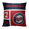 Minnesota Twins MLB Colorblock Personalized Pillow