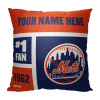New York Mets MLB Colorblock Personalized Pillow