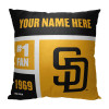 San Diego Padres MLB Colorblock Personalized Pillow