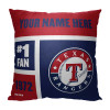 Texas Rangers MLB Colorblock Personalized Pillow
