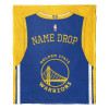 Golden State Warriors NBA Jersey Personalized Silk Touch Throw Blanket