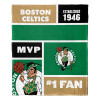 Boston Celtics NBA Colorblock Personalized Silk Touch Throw Blanket