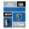 Dallas Mavericks NBA Colorblock Personalized Silk Touch Throw Blanket