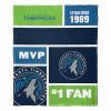 Minnesota Timberwolves NBA Colorblock Personalized Silk Touch Throw Blanket