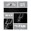 San Antonio Spurs NBA Colorblock Personalized Silk Touch Throw Blanket
