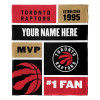 Toronto Raptors NBA Colorblock Personalized Silk Touch Throw Blanket